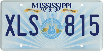 MS license plate XLS815