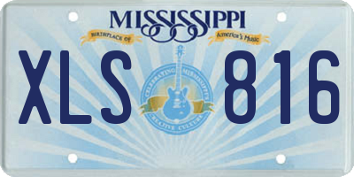 MS license plate XLS816