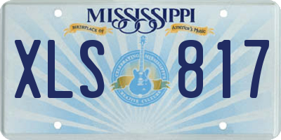 MS license plate XLS817