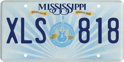 MS license plate XLS818