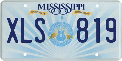 MS license plate XLS819