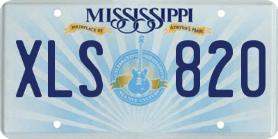 MS license plate XLS820