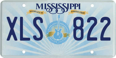 MS license plate XLS822