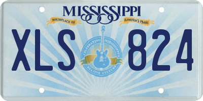 MS license plate XLS824