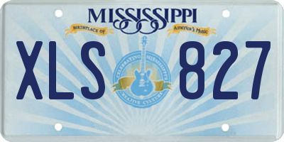 MS license plate XLS827