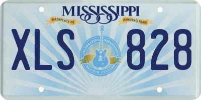 MS license plate XLS828