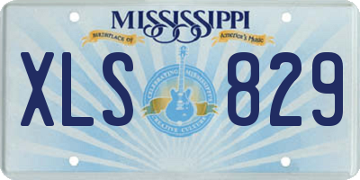 MS license plate XLS829