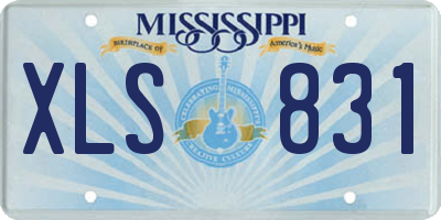 MS license plate XLS831