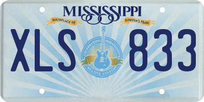 MS license plate XLS833