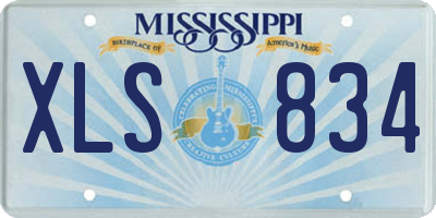 MS license plate XLS834
