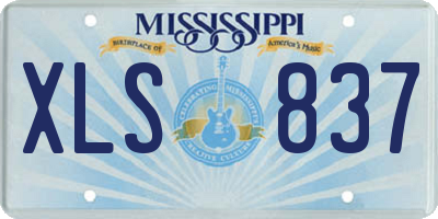 MS license plate XLS837
