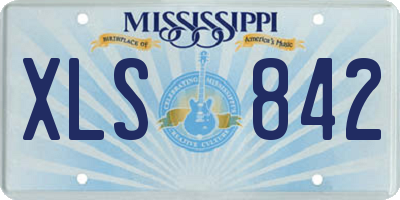 MS license plate XLS842