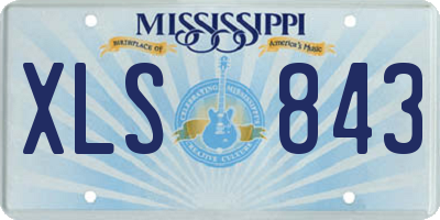 MS license plate XLS843