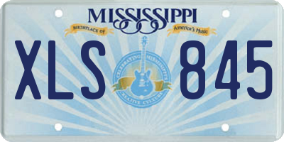 MS license plate XLS845