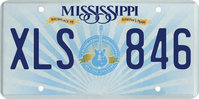 MS license plate XLS846