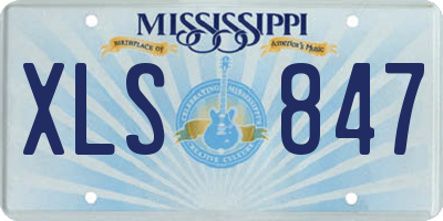 MS license plate XLS847