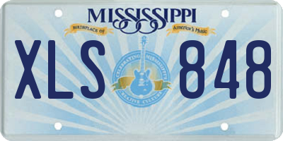 MS license plate XLS848