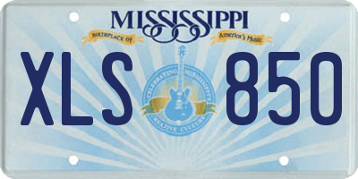 MS license plate XLS850