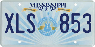 MS license plate XLS853