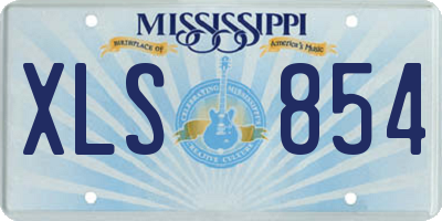 MS license plate XLS854