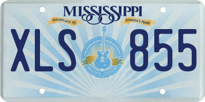 MS license plate XLS855