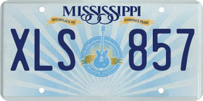 MS license plate XLS857