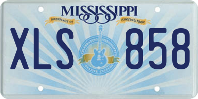 MS license plate XLS858