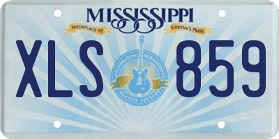 MS license plate XLS859