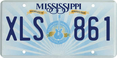 MS license plate XLS861