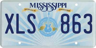 MS license plate XLS863