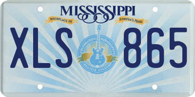 MS license plate XLS865