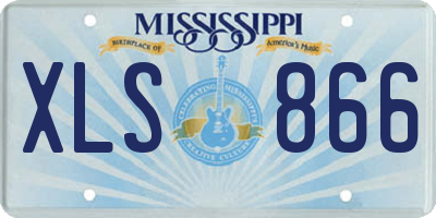 MS license plate XLS866