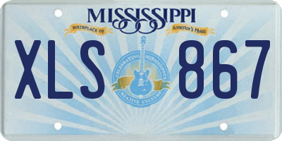 MS license plate XLS867