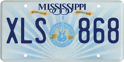 MS license plate XLS868