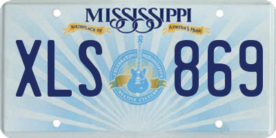 MS license plate XLS869