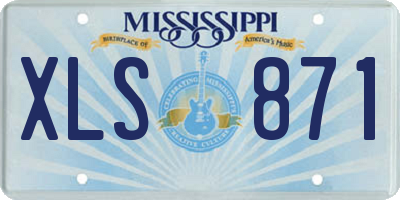 MS license plate XLS871