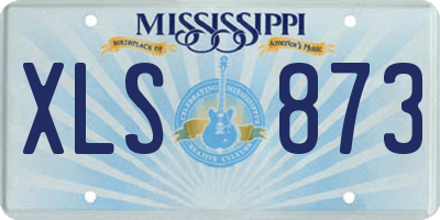 MS license plate XLS873