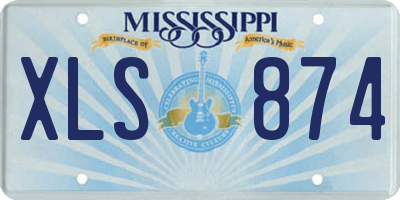 MS license plate XLS874