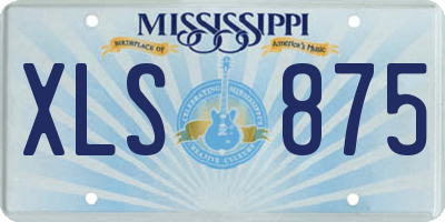 MS license plate XLS875