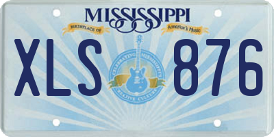 MS license plate XLS876