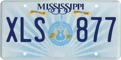 MS license plate XLS877