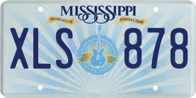 MS license plate XLS878