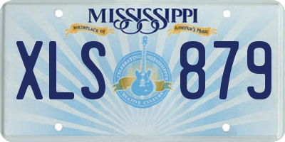 MS license plate XLS879