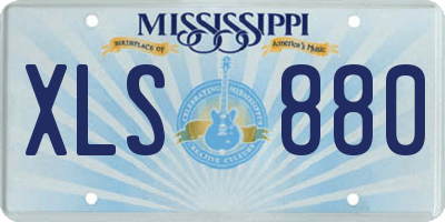 MS license plate XLS880