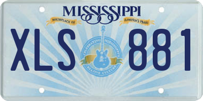 MS license plate XLS881