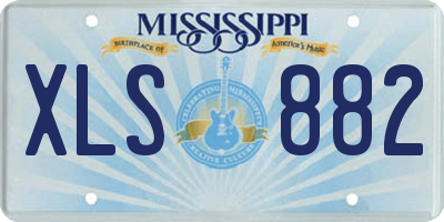 MS license plate XLS882