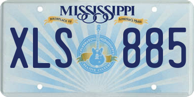 MS license plate XLS885