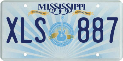 MS license plate XLS887