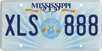 MS license plate XLS888