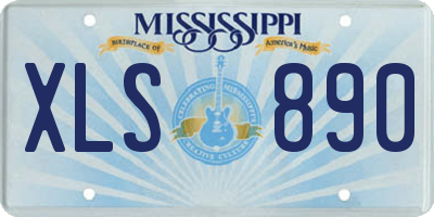 MS license plate XLS890